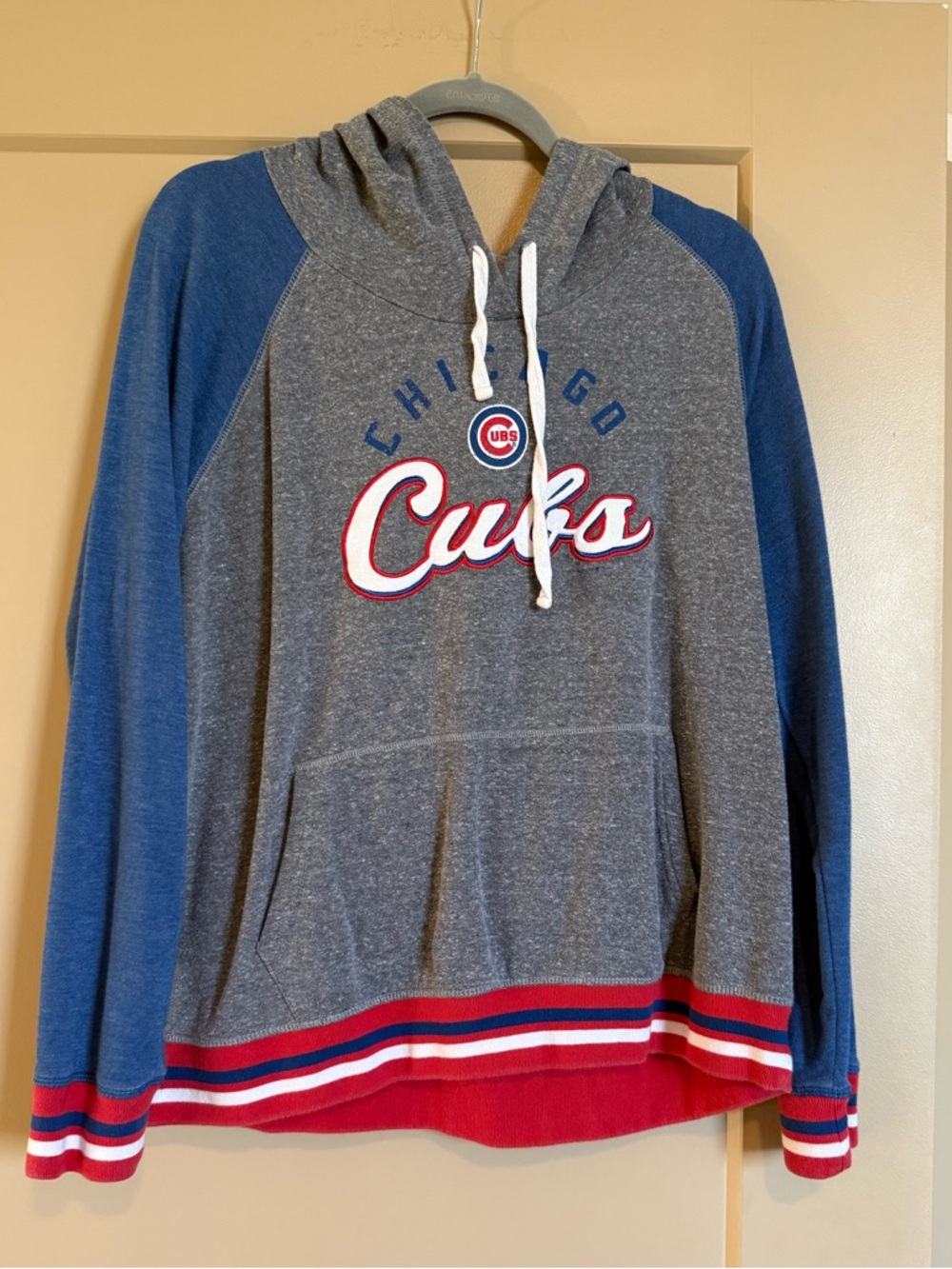 Chicago Cubs Gray and Blue Pullover Hoodie